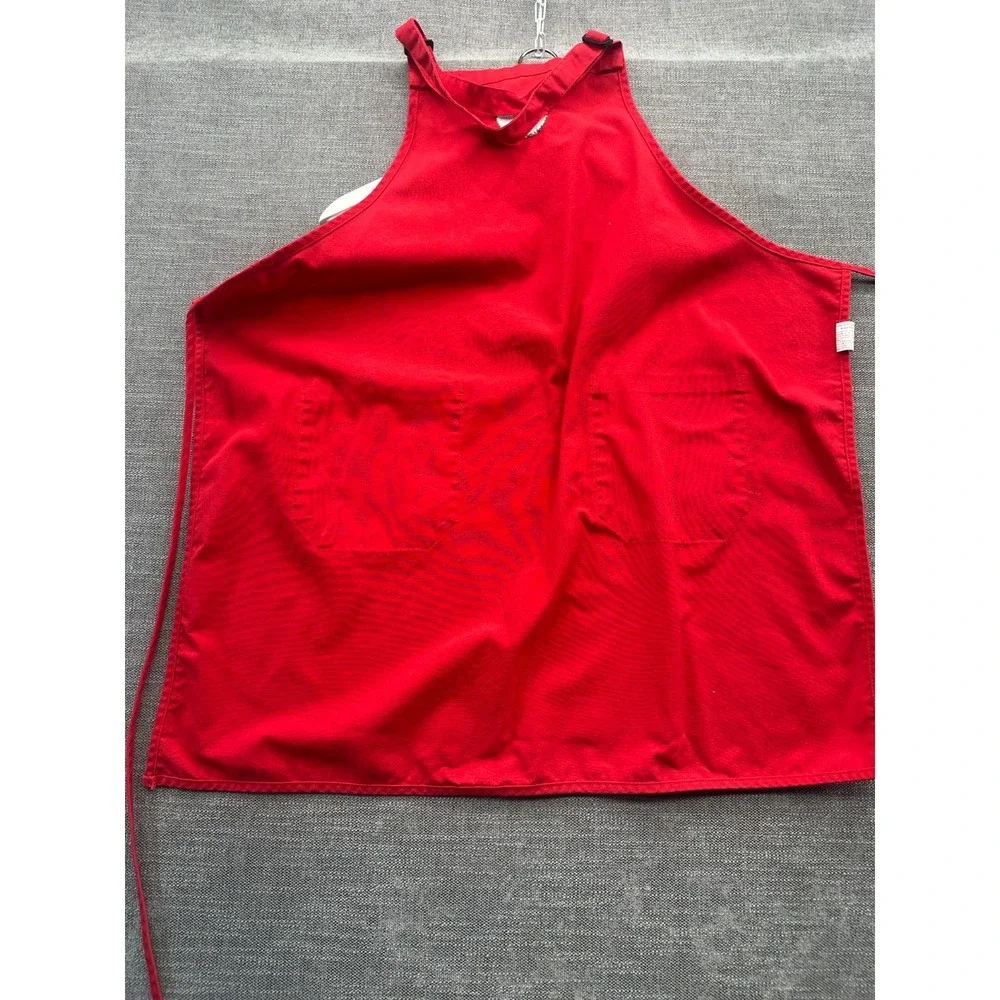 Starbucks Coffee Barista Apron‎ Unisex Red Cotton Holiday Christmas Siren Logo